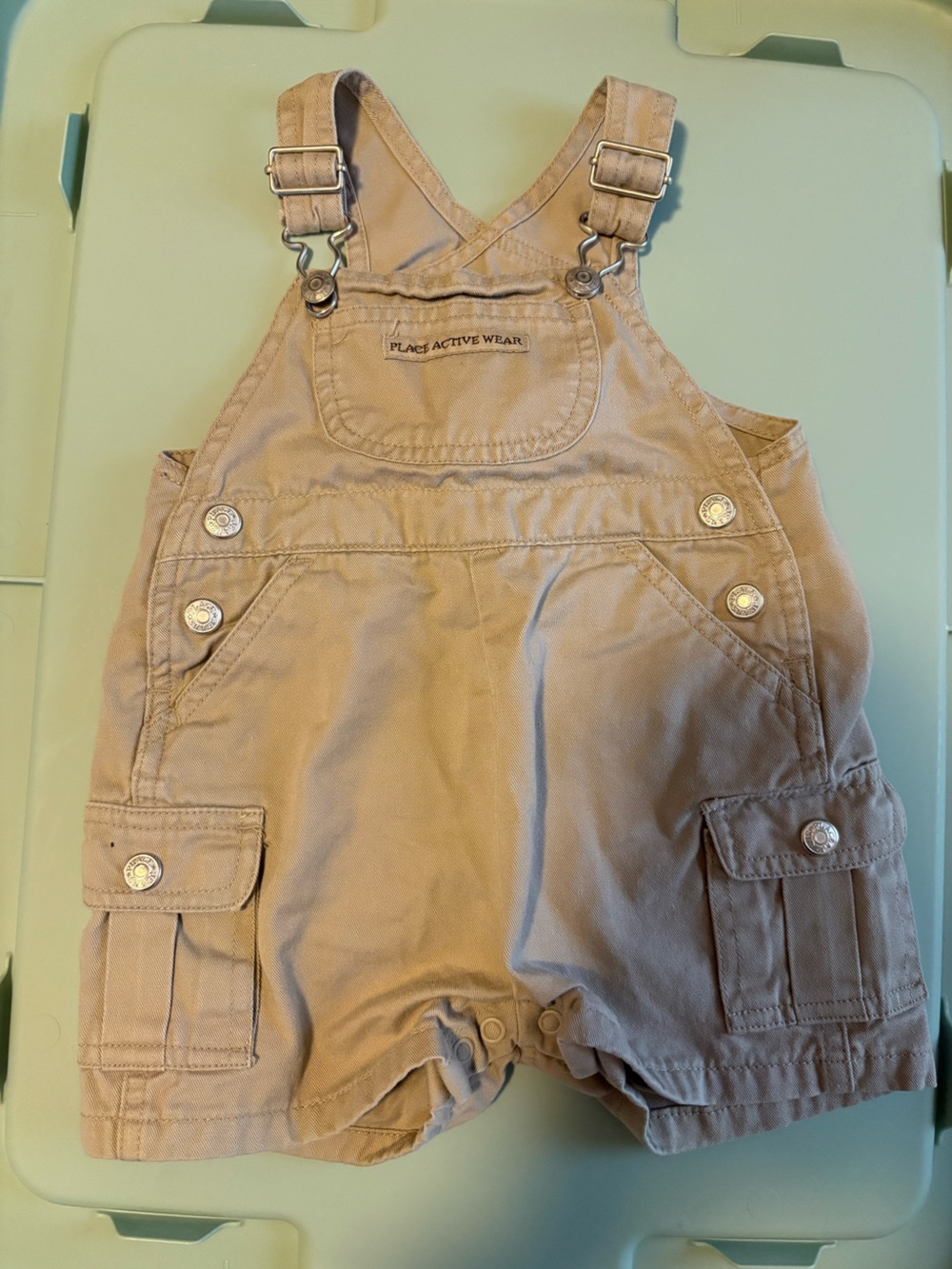 The Children's Place Tan Cargo Short Overalls